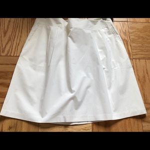 Lands End White Cotton Skirt Size 16 Petite
